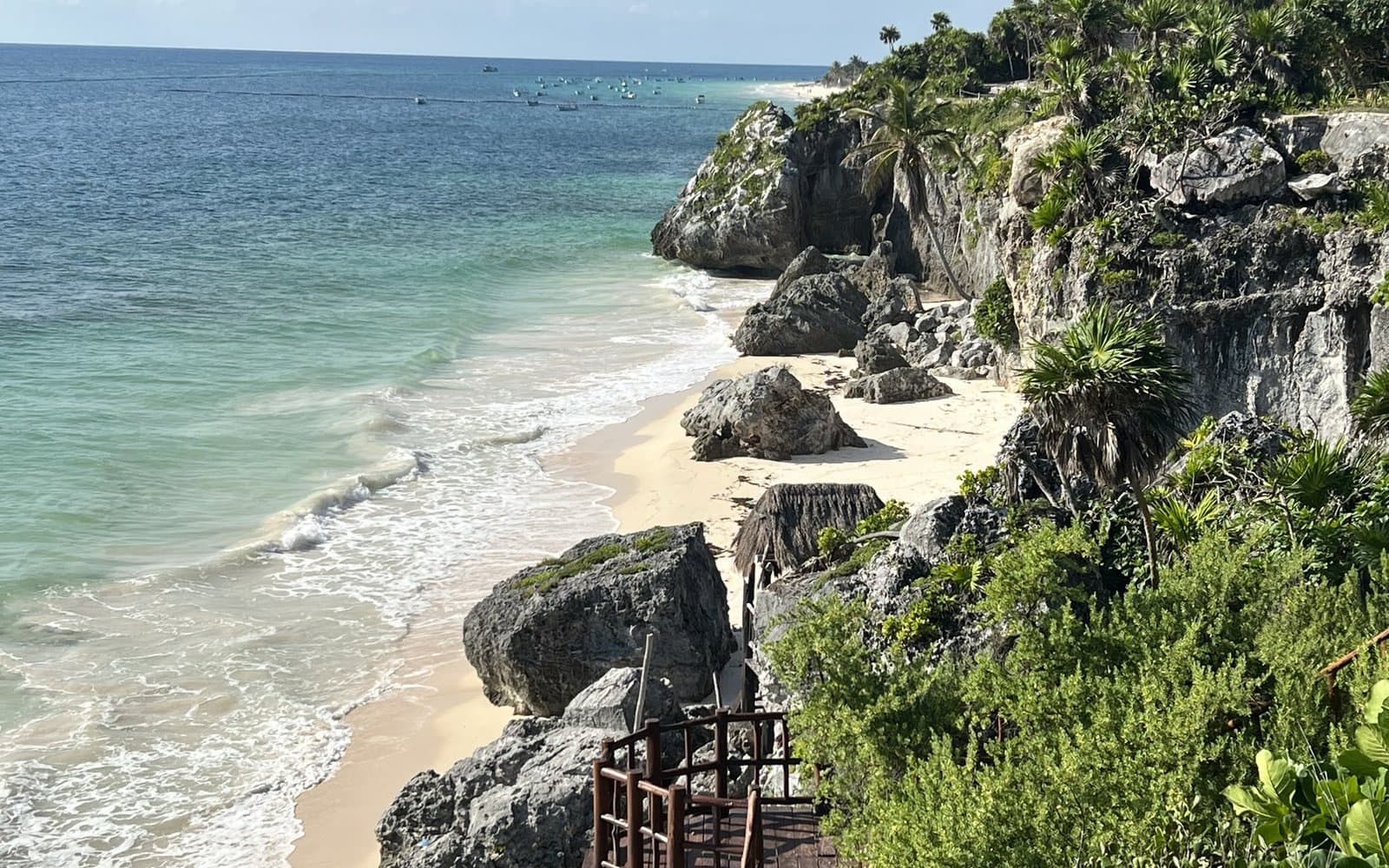 Tulum ruins above the sea